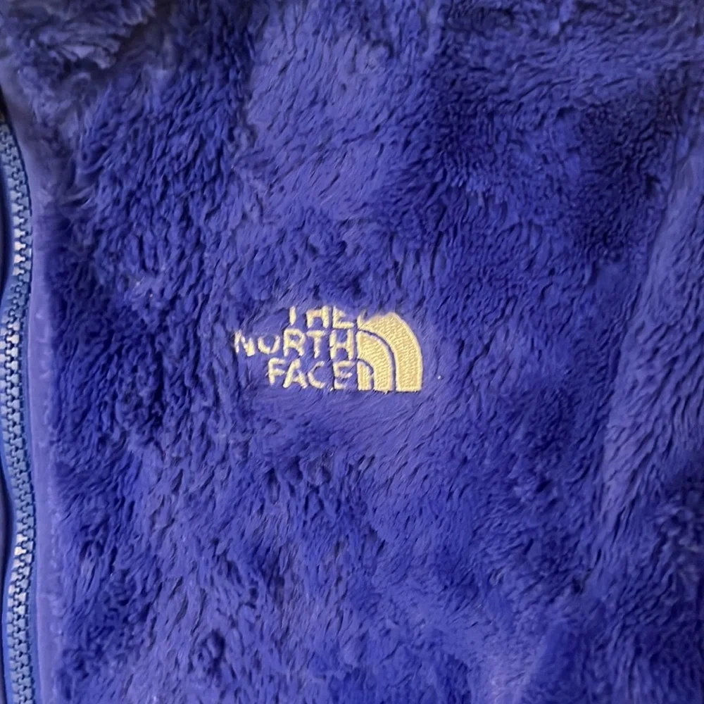 Girls The north face reversible blue splattered jacket